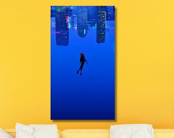 Spiderman Verse POSTER Miles Morales Poster,Miles Morales Canvas,Spiderman Print ,Spiderman Poster,Marvel Poster,Gift for Kids,Ready to Hang