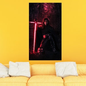Darth Vader Starwars Print,Darth Vader Canvas Wall Art,  Darth Vader Print,Midnight Starwars Print,Clone Wars Poster,Ready to Hang Canvas