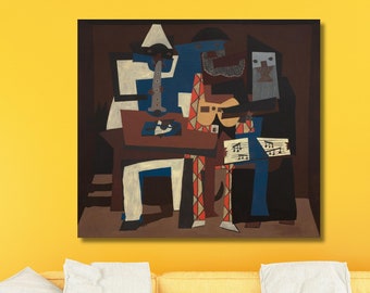 Vintage 1952 Picasso “The Old Guitarist” Lithograph Art Print Vintage 1952 Picasso “The Old Guitarist” Lithograph Art Print