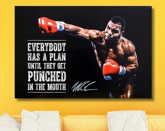 マイク・タイソンの名言ウォールアート、キャンバス壁装飾、キャンバス
