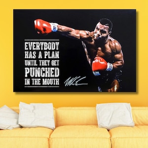 Mike Tyson Canvas Wall Art, Boxing Canvas Wall Art,Home Decor,Gym Wall Decor, Extra Large Wall Art ,Gym Canvas Poster ,Ready To Hang