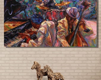 African Jazz Poster Canvas Wall Art, Abstract African Jazz Poster, African Jazz Wall Art, Modern Wall Art,Music Wall Art,African Jazz Prints
