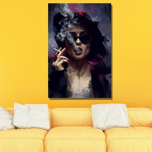 Marla Singer Wall Art ,Marla Singer Canvas Wall Art,Fight Club Movie Poster,Marla Singer, Marla Canvas Wall Art ,Fight Club Movie Print Art