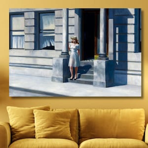 Edward Hooper Summertime Ready To Hang Canvas Art, Edward Hopper Summertime Painting Art,Hopper Wall Art,Exhibition print,Hopper Poster Art