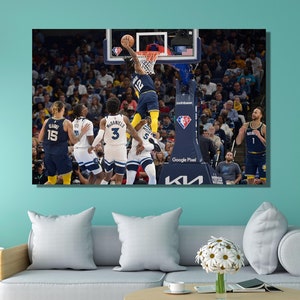 Ja Morant Dunk Leinwand Wandkunst, Ja Morant Dunk Poster, Dunk Druck, NBA Leinwand, Ja Morant Druck, Raumwanddekoration, Basketball Wandkunst