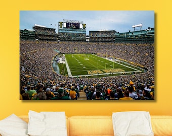 Lambeau Field Stadium POSTER,Lambeau Field Game Day Poster,Lambeau Field Green Bay Canvas Wall Art,Green Bay Packer Stadium,Ready To Hang