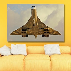 Concorde Leinwand signierte Limited Edition Luftfahrt Sammlerstück Fine Art Concorde Druck, ideales Weihnachts-, Geburtstags- oder Vatertagsgeschenk für einen Mann