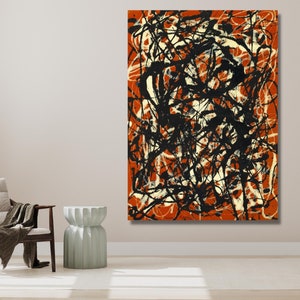 Jackson Pollock Canvas Poster, Print , Pollock Canvas Print, Abstract Wall Art, Home Wall Decor, Wall Art Living Room, Extra Large Wall Art