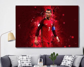 Cristiano Ronaldo Portugal Poster, Quote Wall Art,Cristiano Ronaldo Wall Art, Cristiano Ronaldo Prints, Cristiano Ronaldo Poster,CR7 Canvas
