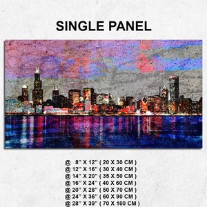 Chicago City Druck Chicago City Wand Dekor Trendige Wand Kunst Chicago gerahmte Wand Kunst Illinois Druckbild Kunst Wand Illinois moderne Wandkunst