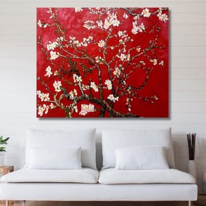 Vincent Van Gogh Ready To Hang Almond Blossom Oil Painting Canvas,Modern Wall Art,Vincent Van Gogh Poster,Gogh Gallery Art,Home Decor Art