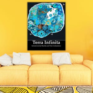 Terra Infinita Flat Earth Map Leinwand hochauflösende Wandkunst Extraterrestrische Wissenschaftsnachweis Antarktis Hyperboreia Jenseits der Eiswandkunst