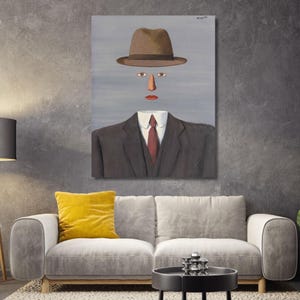Rene Magritte Ready To Hang Canvas Wall Art Rene Magritte Le Paysage de Baucis Wall Art Rene Magritte Gift Decor Art Surrealism Canvas Print