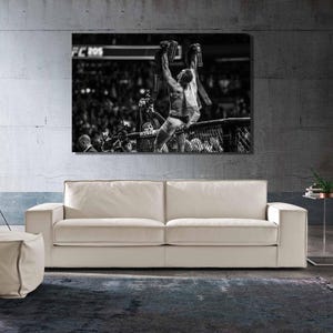 Conor McGregor poster, UFC MMA muur decor, sportkunst canvas, slaapkamer muur decor, sportbar, Connor McGregor quote canvas kunst, klaar om op te hangen