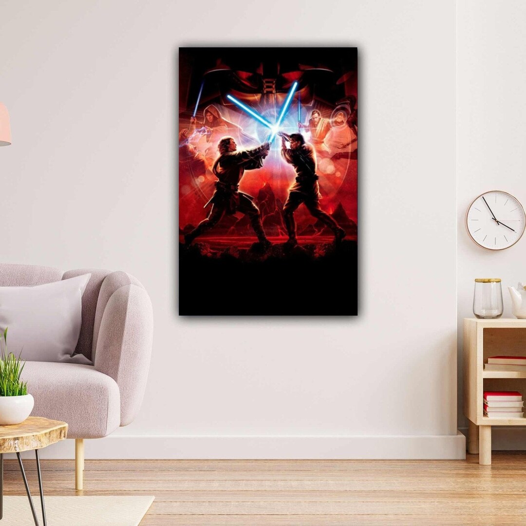 Star Wars Poster, Anakin Vs Obi Wan Canvas Art, Anakin Poster, Anakin ...