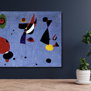 Joan Miro Canvas Art, Surreal Wall Art, Joan Miro Canvas Wall Art,Joan Miro Painting,Joan Miro Print,Abstract Wall Art, Ready to Hang Canvas