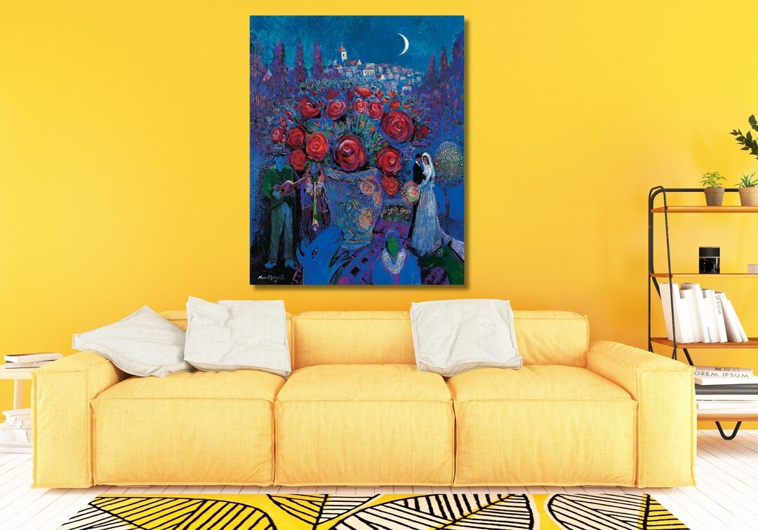 Marc Chagall Exhibition Poster, Marc Chagall ROSES WALL ART Marc ...