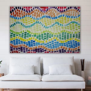 Lienzo de Alma Tomás listo para colgar, lienzo de Alma Tomás, póster de Alma Thomas, póster de exposición, impresión abstracta, impresión de Alma, decoración del hogar