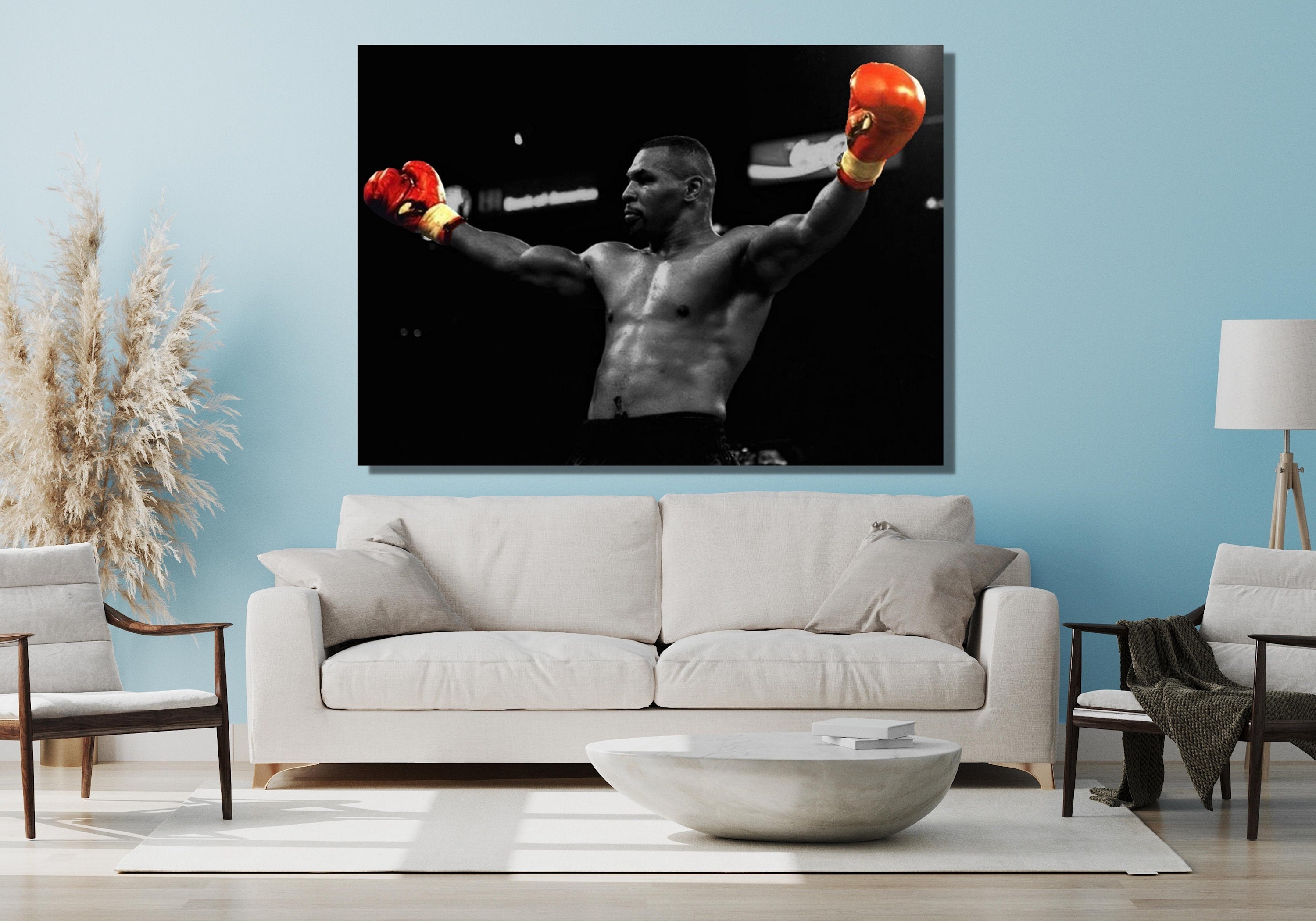 Mike Tyson Wall Art, Boxing Canvas Wall Art,Home Decor,Gym Wall Decor, Extra Large Canvas Wall Art, Gym Canvas Poster, Ready To Hang Canvas