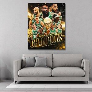 Boston Celtics 2024 Canvas Celtics Wall Art Print Basketball Sports Poster NBA Canvas Print Framed Poster Basketball Poster Home Decor H0
