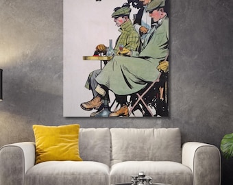 Edward Hopper Männer am Cafe Tisch sitzend bereit zum Aufhängen Leinwand Wandkunst Leinwand Galerie Wandkunst, Hopper Poster Kunst, Hopper Gemälde, Hopper Druck