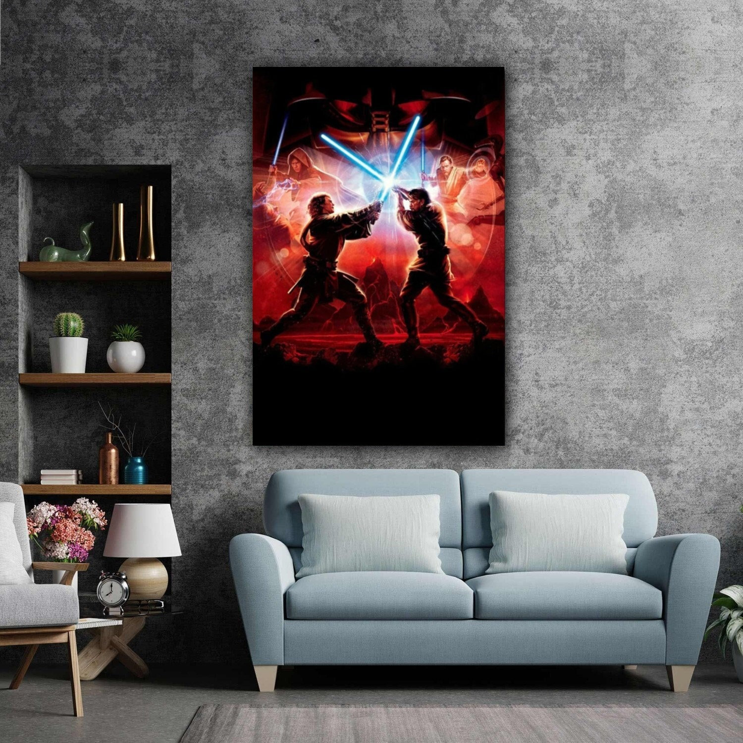 Posters Star Wars – Triptyque Dark Vador, Anakin, Obi-Wan, Luke – 97x62 Cm – Déco Murale Moderne - 8