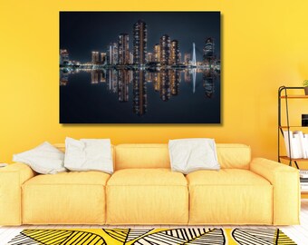 TOKYO City Night Poster Neon Light Photo Original Fine Art Print Tokyo City Lights and Neon Signs Street Canvas Urban Japan Wall Art Gift