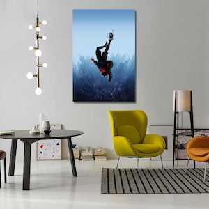 Spiderman Verse Poster Miles Morales Canvas,Miles Morales Poster,Spiderman Print ,Spiderman Poster,Marvel Poster,Gift for Kids,Ready to Hang