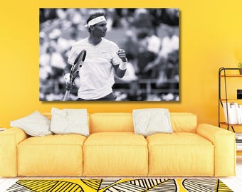 Rafael Nadal Print Poster Art,Motivation Art,Rafael Nadal Canvas Wall Art,Sports Room Art,Gift for Tennis,Tennis Wall Art Decor,Tennis Print