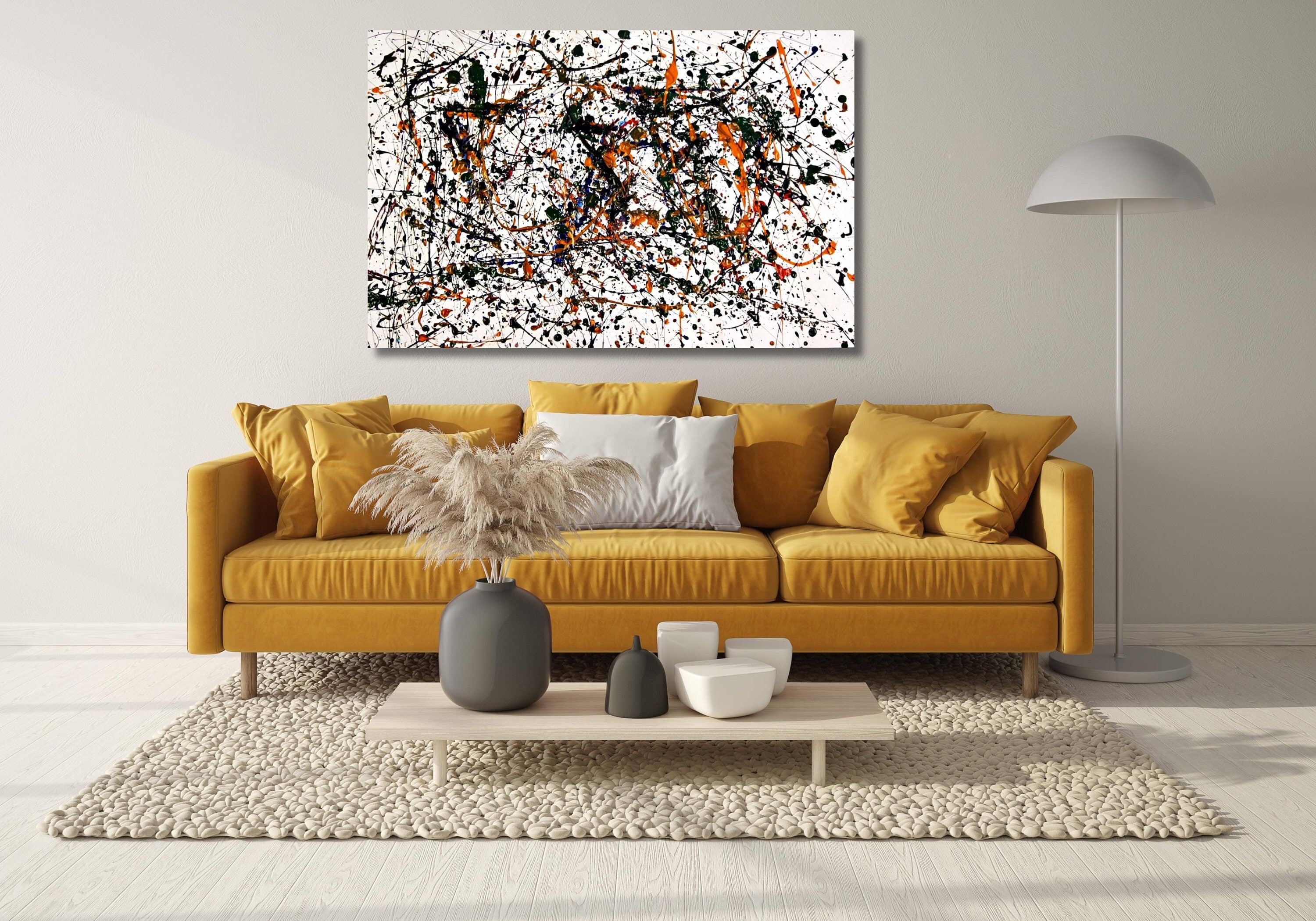 ジャクソン・ポロック ウォールアート キャンバス、抽象キャンバス