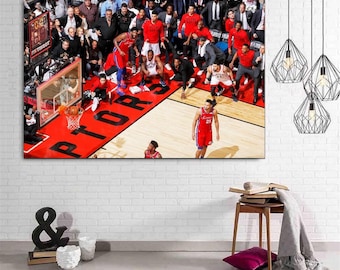 Kawhi Legend Last Shot Wall Art Canvas,Kawhi Leonard Poster,Kawhi Canvas,Man Cave Art Decor,Game Room Decor,Kawhi Toronto Raptors Canvas Art