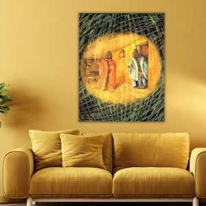 Tejido Temporal Espacial by Remedios Varo Ready to Hang Canvas, Modern Canvas , Large Canvas, Living Room & Office Decor, Print, Fantasy Art