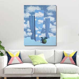 René Magritte Beautiful World Ready To Hang Canvas,Rene Magrite Rolled Print Art, Rene Magritte,Rene Magritte Canvas,Magritte Exhibition Art