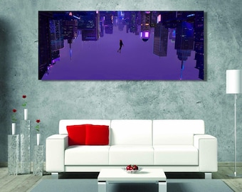Spider-Man Poster, Across The Spider-Verse Canvas, Spider-Man Across The Spider-Verse Poster Art, Kids Room Decor Art, Ready To Hang Canvas