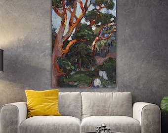Arbutus Tree by Emily Carr Canvas Ready to Hang Art,Emily Carr Artworks,Emily Carr Print Poster,Famous Canvas Art,Emily Carr Modern Wall Art