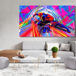 Spider-Man Across The Spider-Verse Wall Art Canvas / Spider-Man Across The Spider-Verse Poster, Miguel O'Hara Wall Hanging, Kids Room Decor image 2