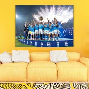 2025 SSC Napoli POSTER,Serie A Champion Ready to Hang Canvas Wall Art,Serie A Wall Art,Napoli Canvas,Gift for Men,Football Poster,Napoli Art