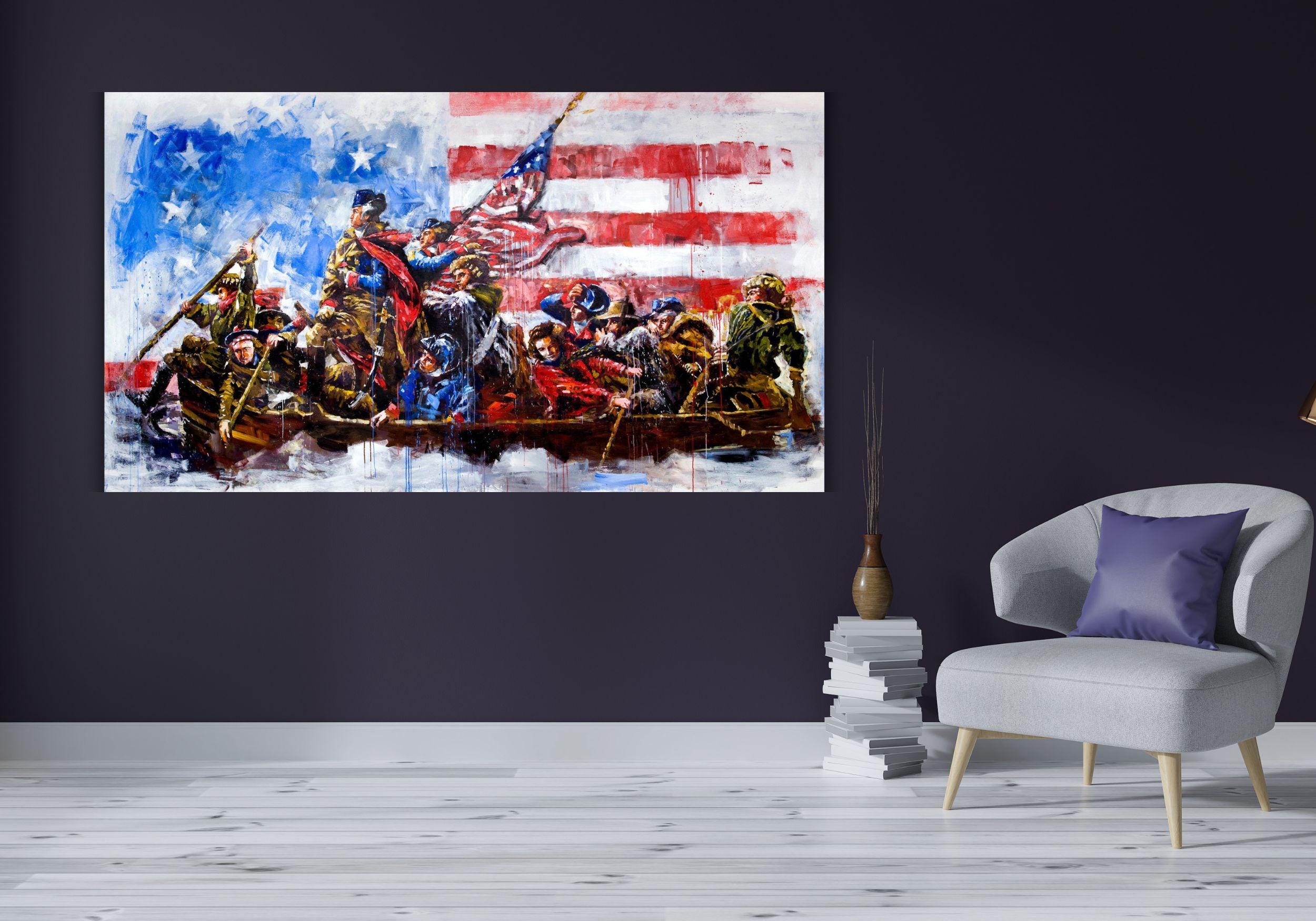 ランズダウン　ポスター　ジョージ・ワシントン　額縁付き ランズダウンポスタージョージ・ワシントン額縁付き