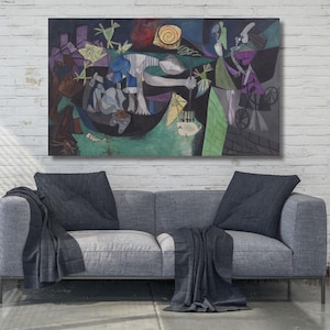 Stampa su tela di Pablo Picasso, tela di Pablo Picasso, Picasso, manifesto della mostra di Picasso, Museum of Modern Wall Art, stampa del manifesto di Pablo Picasso