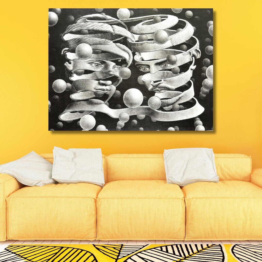 M.C. Escher Wall Art Bond of Union Canvas,m.c. Escher Print, MC Escher ...