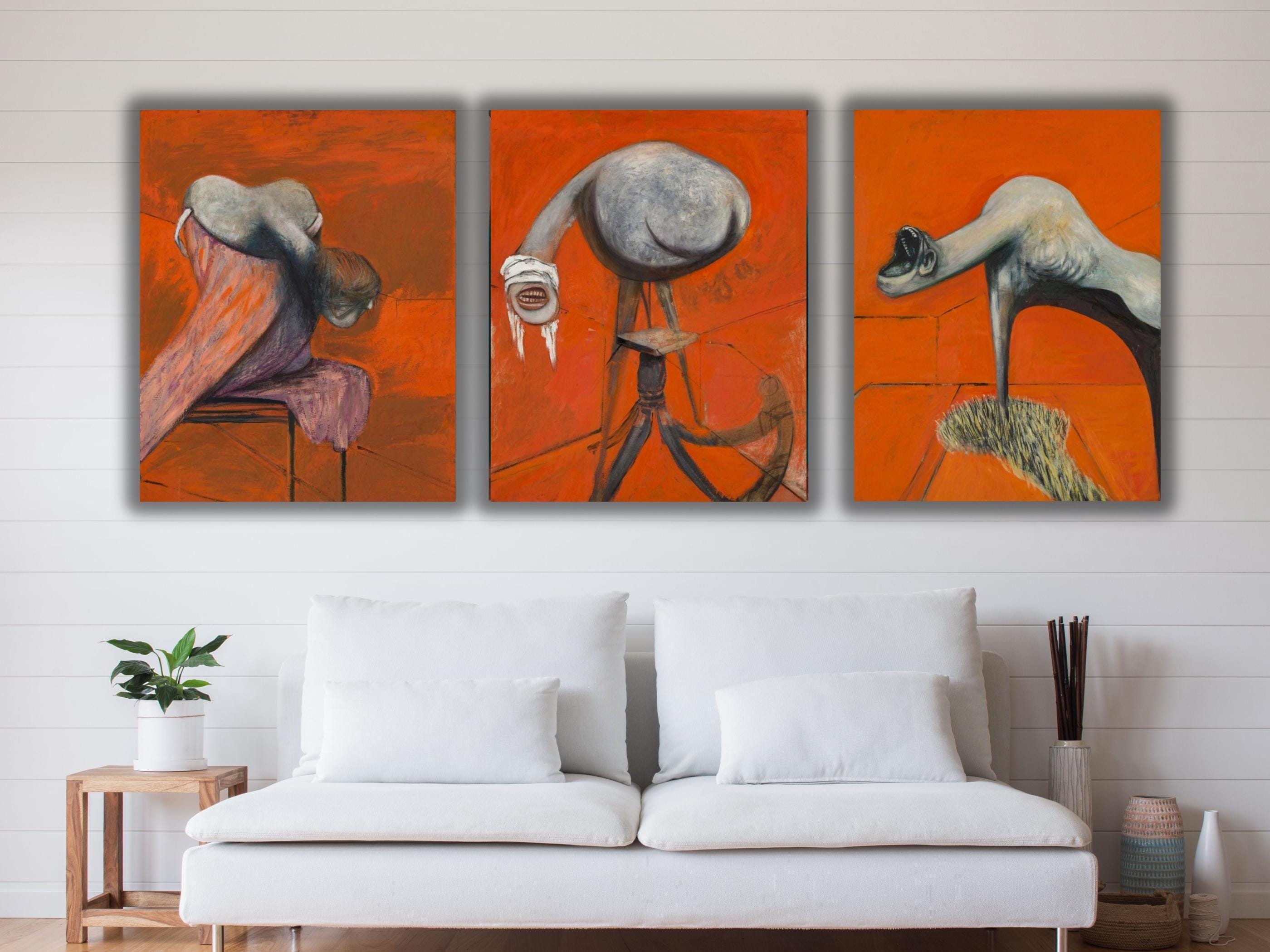Set of 3 Three Studies for Figures at the Base of a Crucifixion