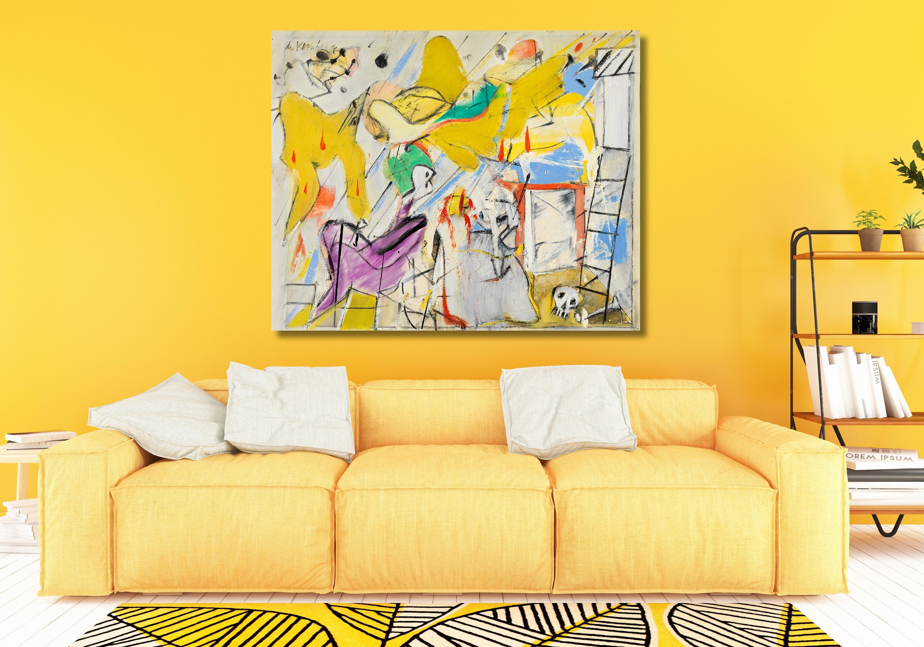 Willem De Kooning Interchange Canvas,oil on Canvas,photo to Painting ...