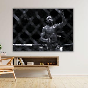 Jon Jones Print Canvas Frame Canvas Wall Art | Museum-Grade Quality | HD Photo | 4K Picture | All Sizes Available | Ready to Hang Wall Art