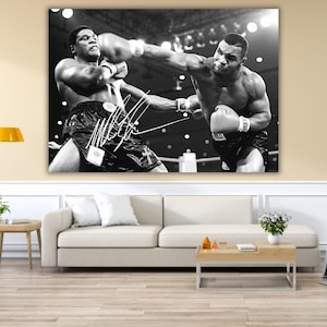 Mike Tyson Poster Print, Boxing Canvas Wall Art,Home Decor,Gym Wall Decor, Extra Large Canvas Wall Art, Gym Wall Art , Ready To Hang Canvas