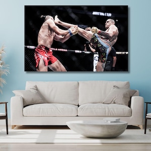 Póster de UFC 303 de Alex Pereira vs. Prochazka, lienzo enmarcado para pared, lienzo de alta calidad, imagen 4K, todos los tamaños disponibles, lienzo listo para colgar