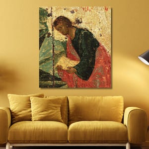 Andrei Rublev Jesus Ready to Hang Canvas Painting Art, Jesus Poster Art,Andrei Rublev Art Gallery, Jesus by Andrei Rublev Poster,Andrei Art