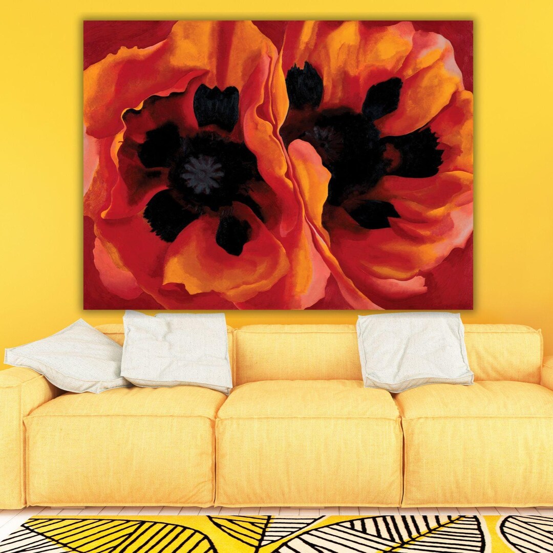 Oriental Poppies 1928 by Georgia O'keeffe Art, Oriental Poppies Poster ...