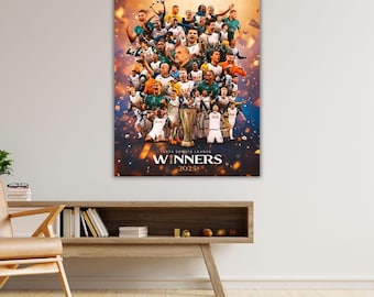 EUROPA LEAGUE CHAMPIONS Tottenham Hotspur Poster Qualität Leinwand Wandkunst Tottenham Hotspur Fan Geschenk Poster Fußballspiel Druck Man Höhle Dekor