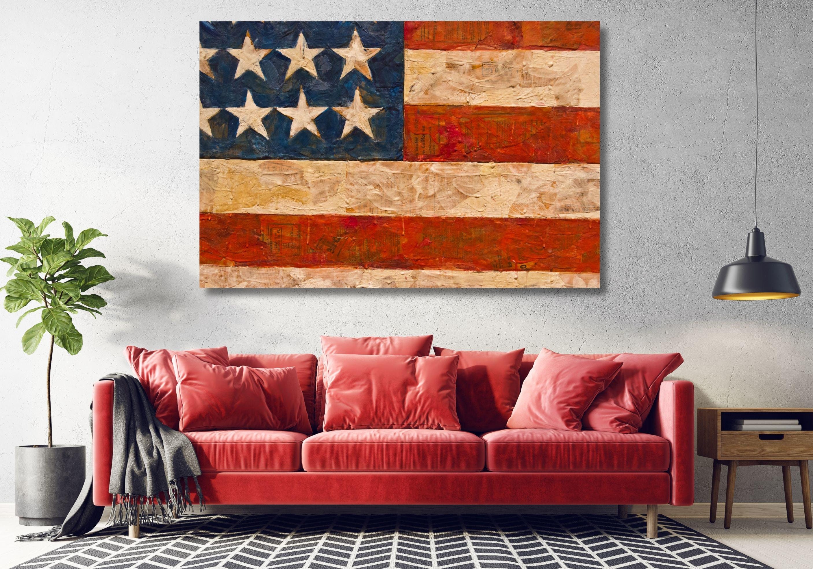 Jasper johns flag - Etsy 日本