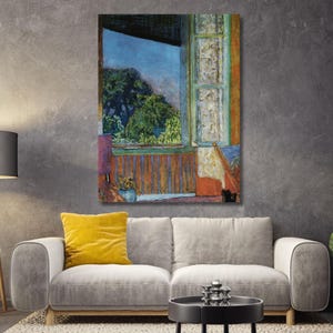 Pierre Bonnard Otwarte okno gotowe do zawieszenia na płótnie, plakat Pierre Bonnard, druk Pierre Bonnard, plakat Pierre Bonnard, sztuka ścienna Pierre Bonnard